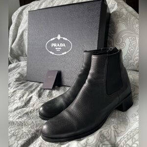 PRADA CAVIAR LEATHER CHELSEA BOOT SZ 38 or US 7.5